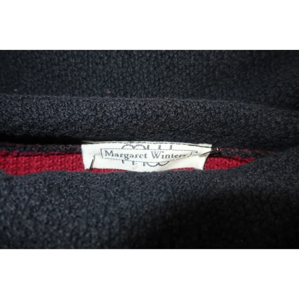 Margaret Winters Art-to-Wear Sweater Colorblock Textured Cotton Multi Artsy L - Picture 5 of 8